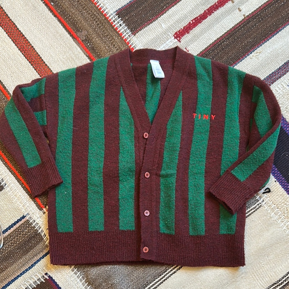 Bobo Choses Green and Brown Sweater